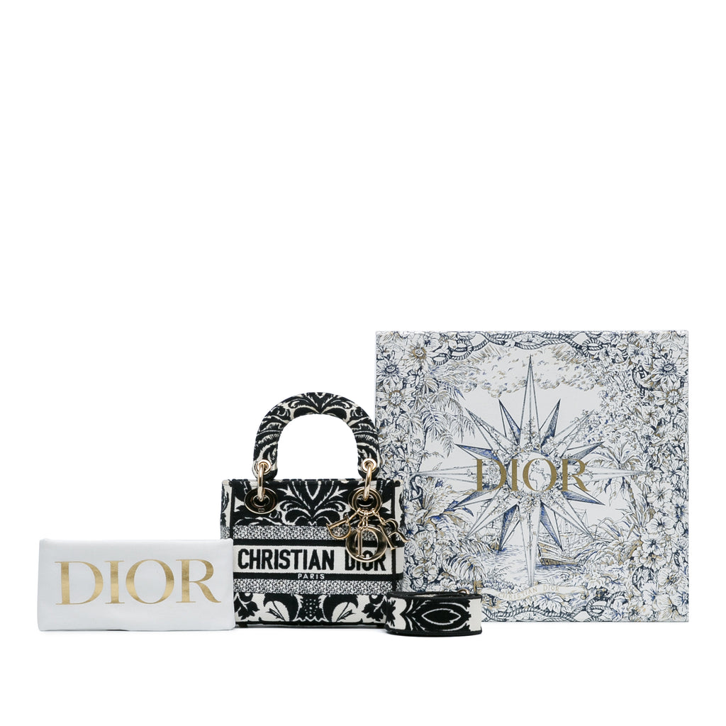 Dior Mini Embroidered Canvas Lady D-Lite
