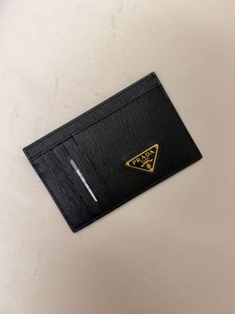 New Prada Card Holder black