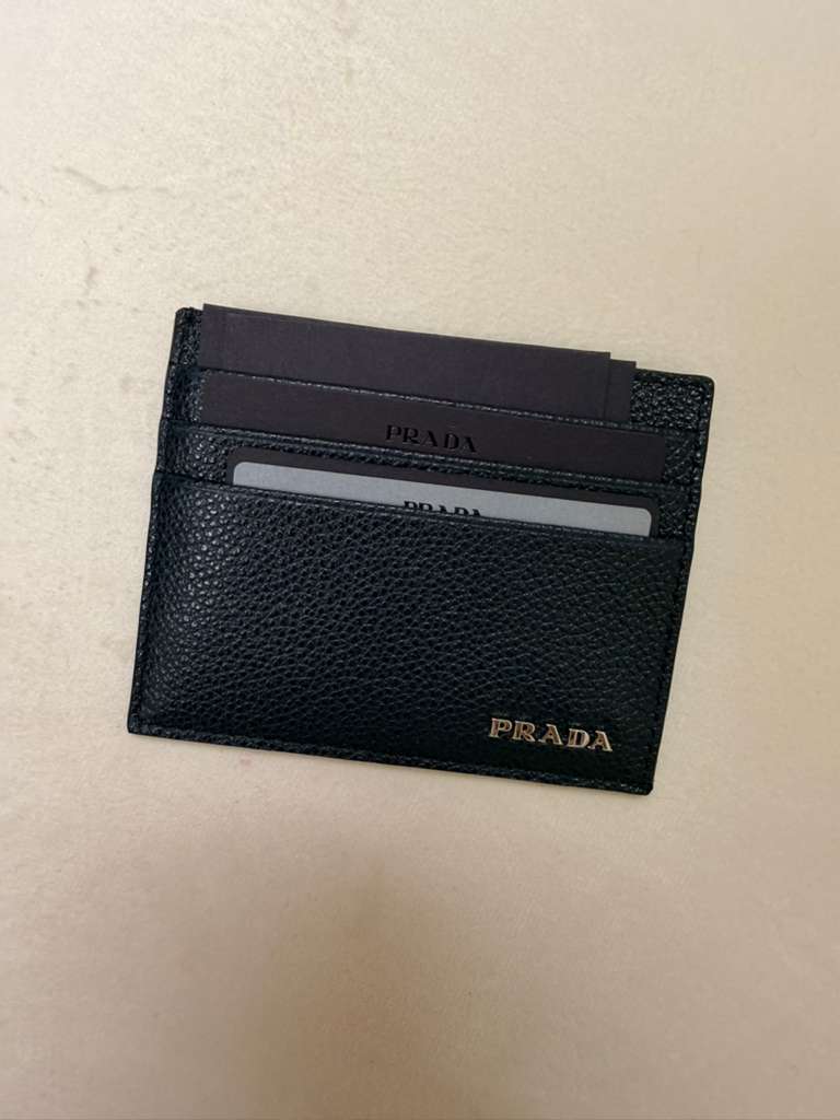 New Prada Saffiano Leather Card Holder