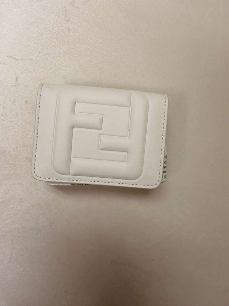 New Fendi Ff Cube Micro Trifold Wallet