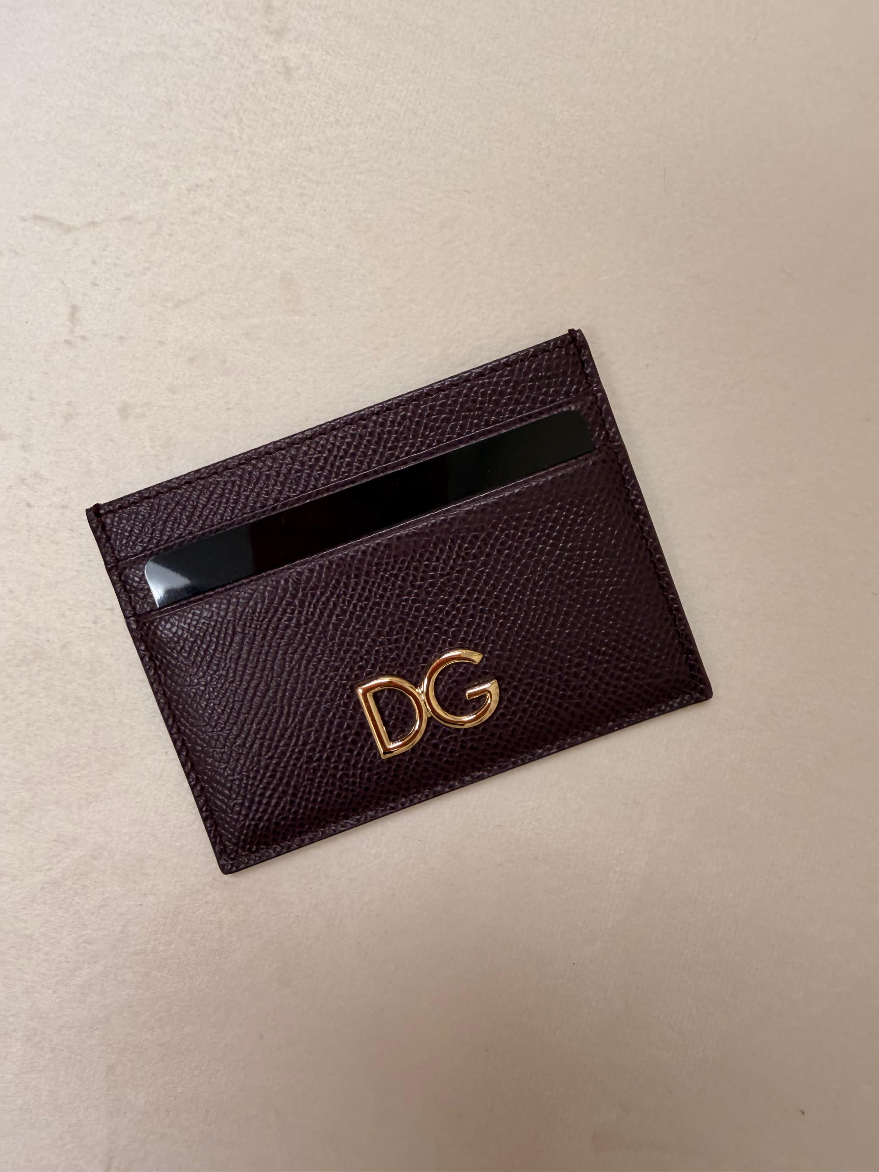 New Dolce&Gabbana Burgundy DG Card Cases