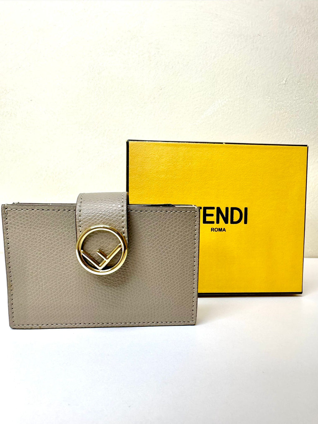 New Fendi F"s Card case Tortora