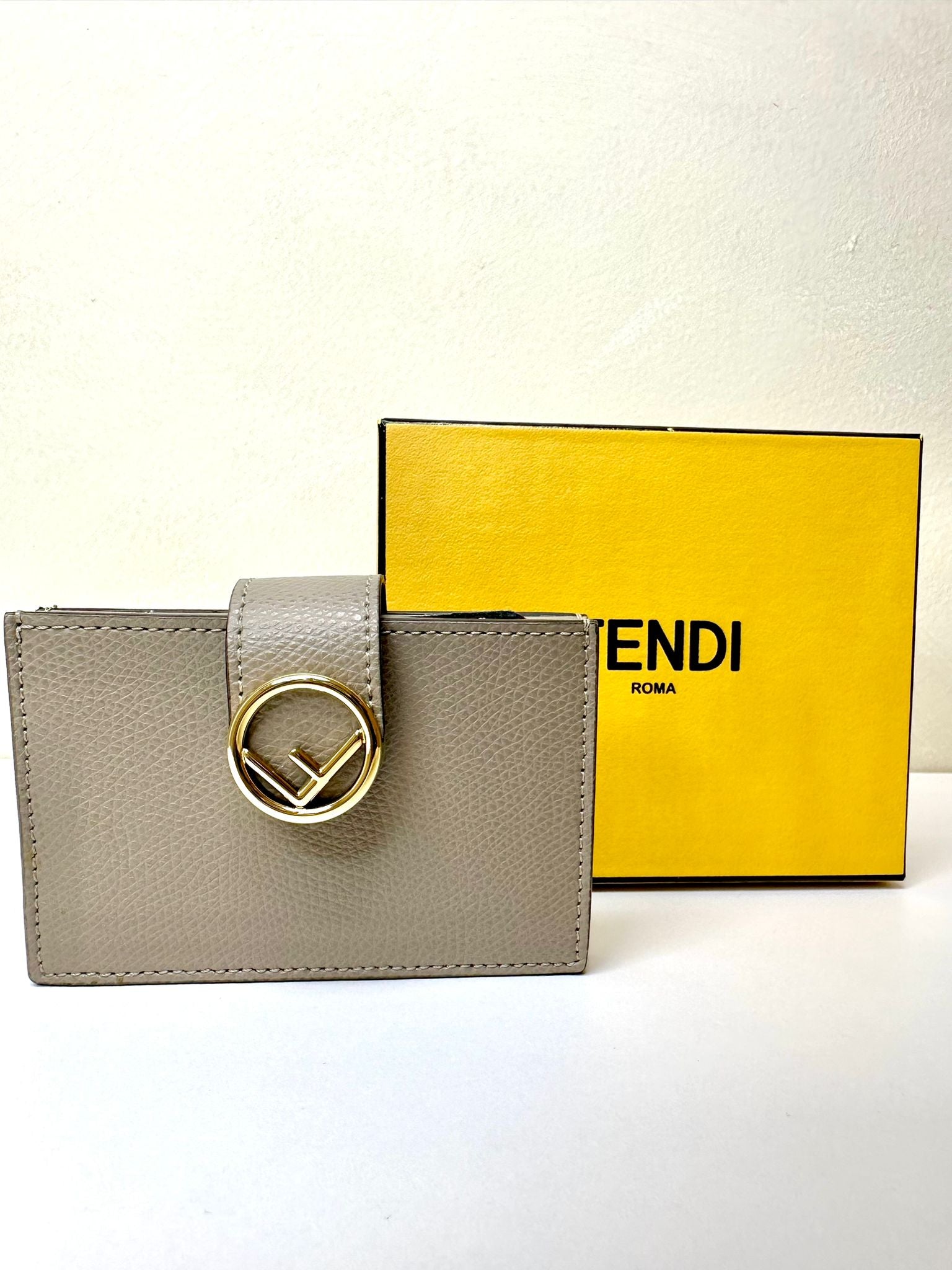 New Fendi F"s Card case Tortora