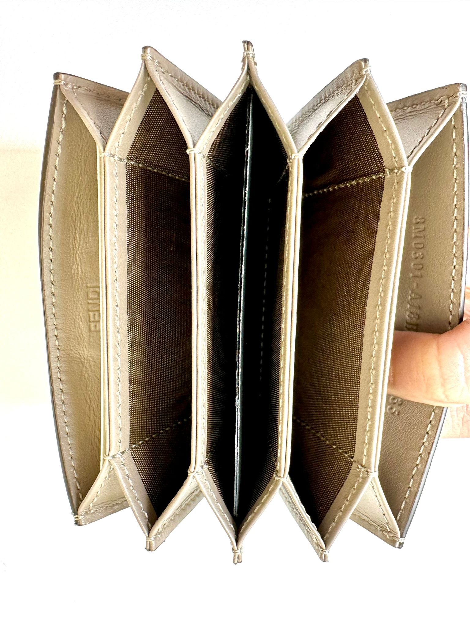 New Fendi F"s Card case Tortora