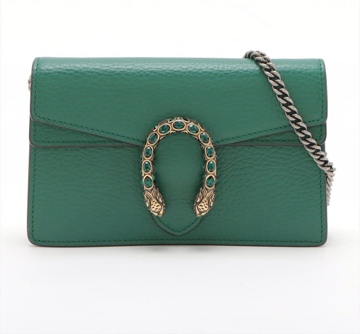 Gucci Dionysus Leather Chain Shoulder Bag Green