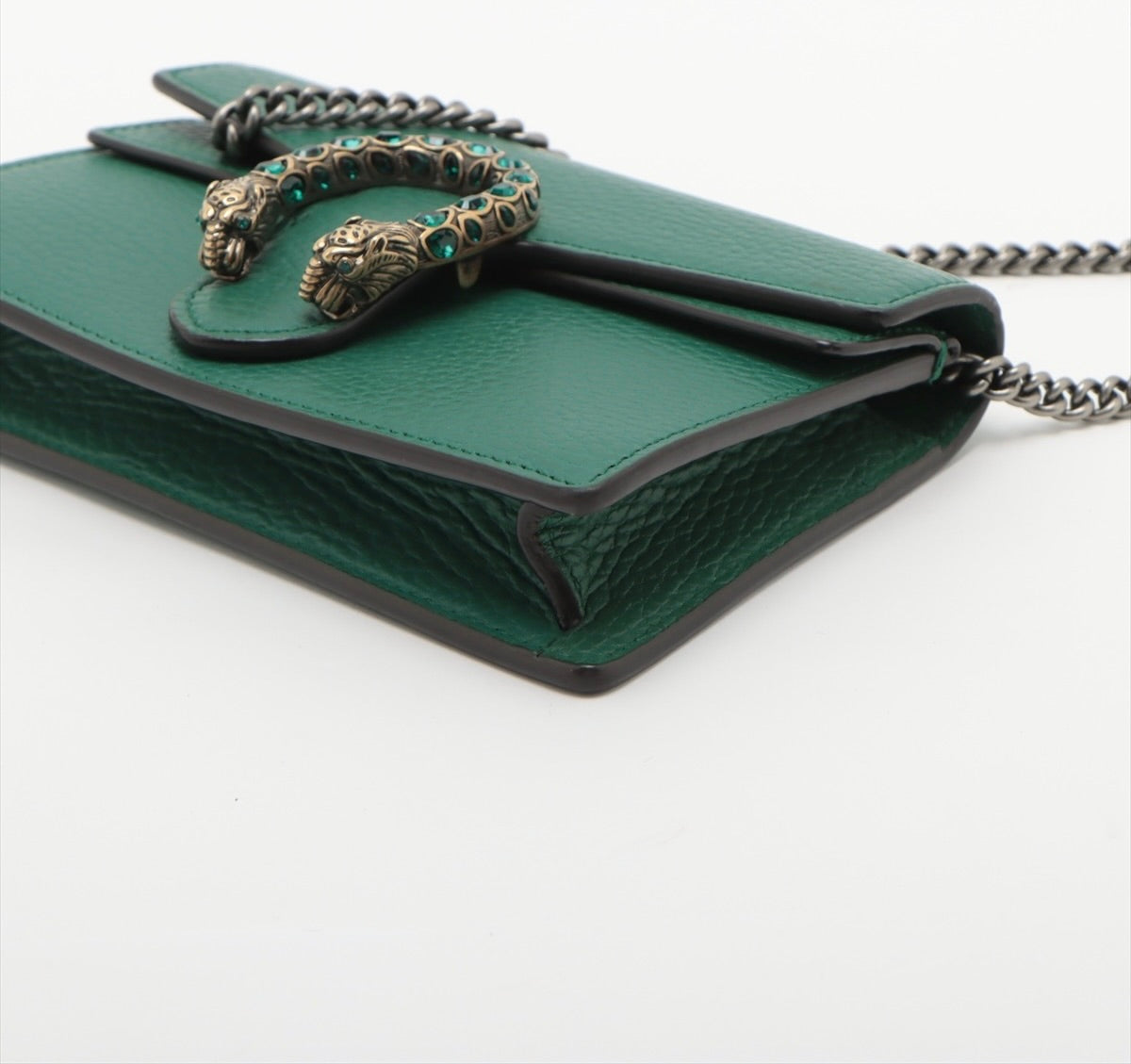 Gucci Dionysus Leather Chain Shoulder Bag Green