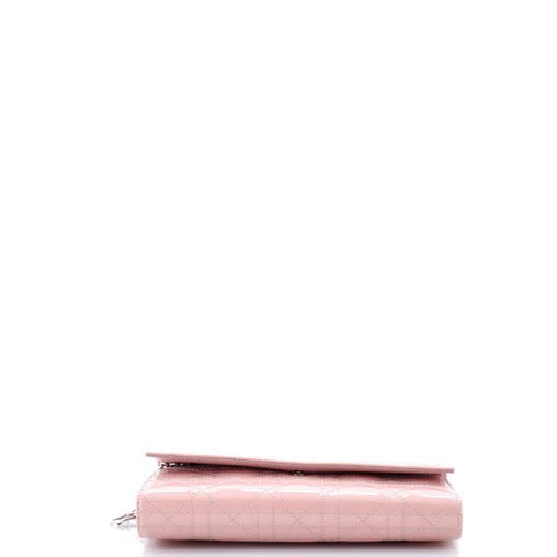 Christian Dior Lady Dior Croisiere Chain Wallet Cannage Quilt Patent