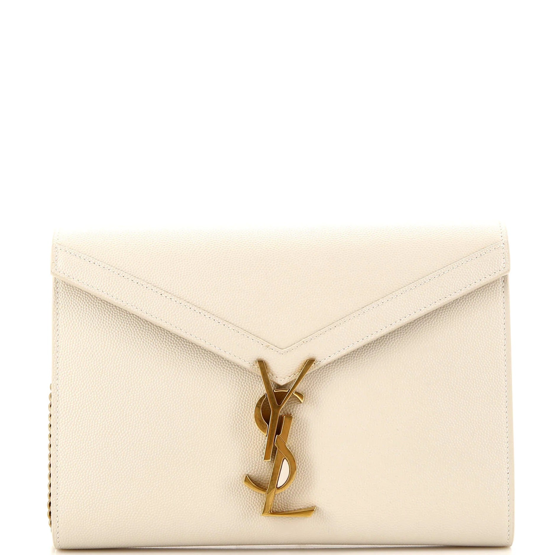 Saint Laurent Cassandra Chain Wallet Leather