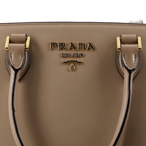 Prada Convertible Open Tote Saffiano Leather Medium