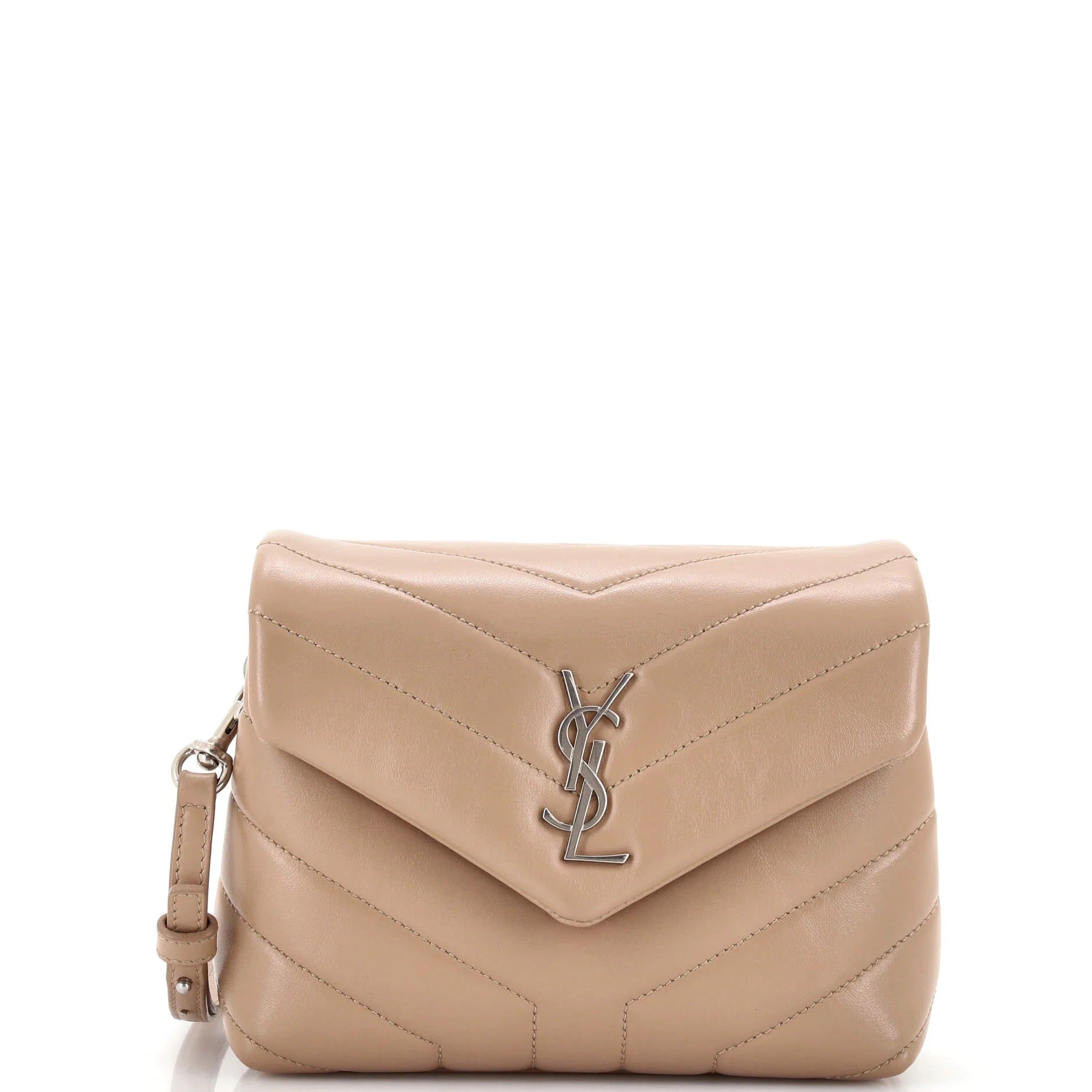 Saint Laurent Calfskin Y Quilted Monogram Toy Loulou Crossbody Bag