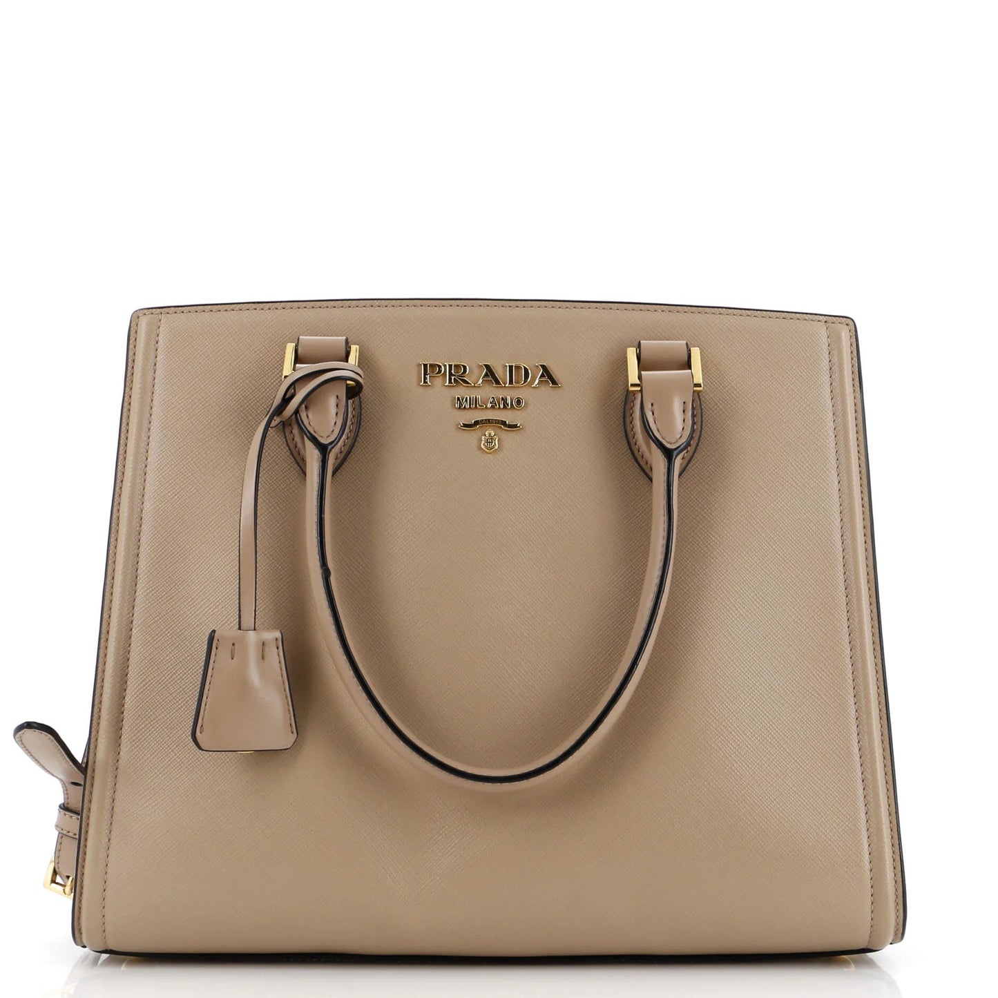 Prada Convertible Open Tote Saffiano Leather Medium