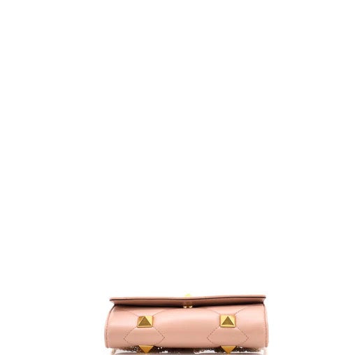Valentino Garavani Roman Stud Wallet on Chain Quilted Leather