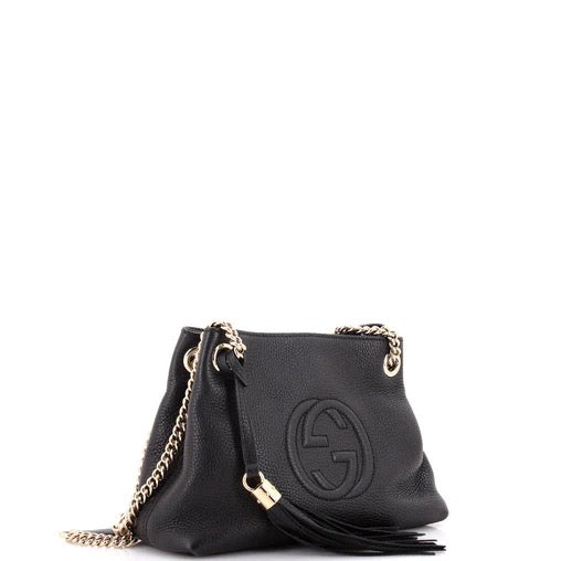 Gucci Soho Chain Strap Shoulder Bag Leather Mini