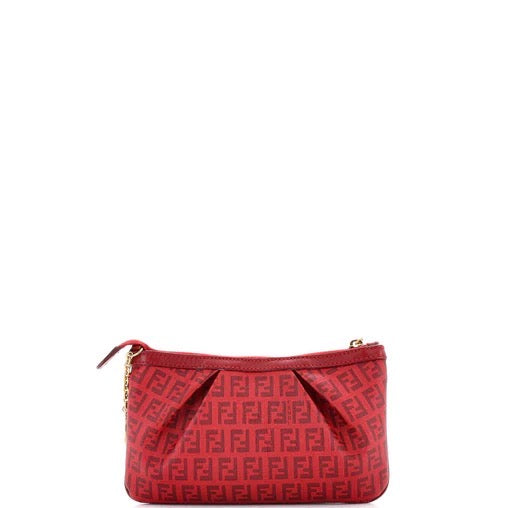 Fendi Chain Pochette Zucchino Coated Canvas