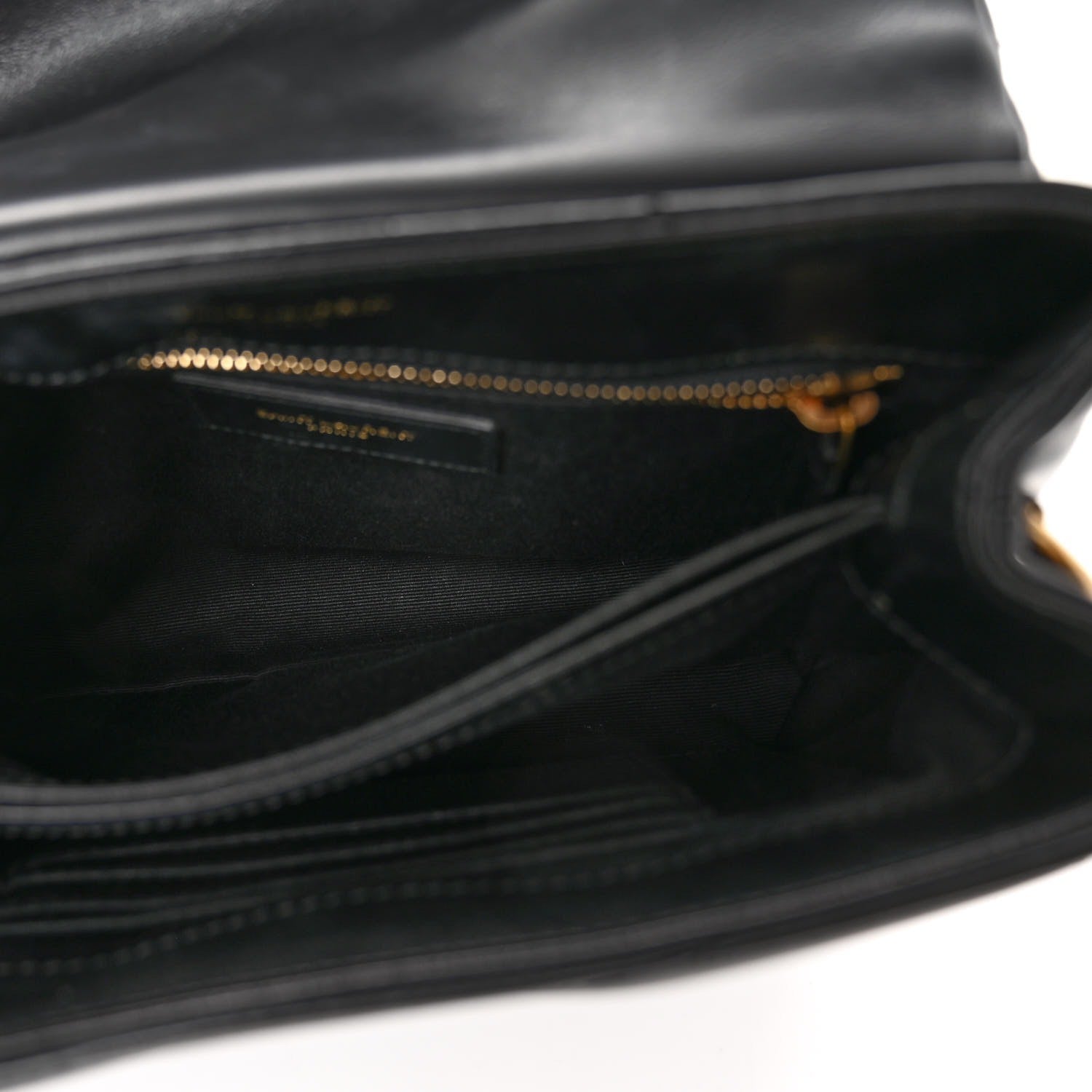 Saint Laurent Calfskin Y Quilted Monogram Toy Loulou Crossbody Bag Black