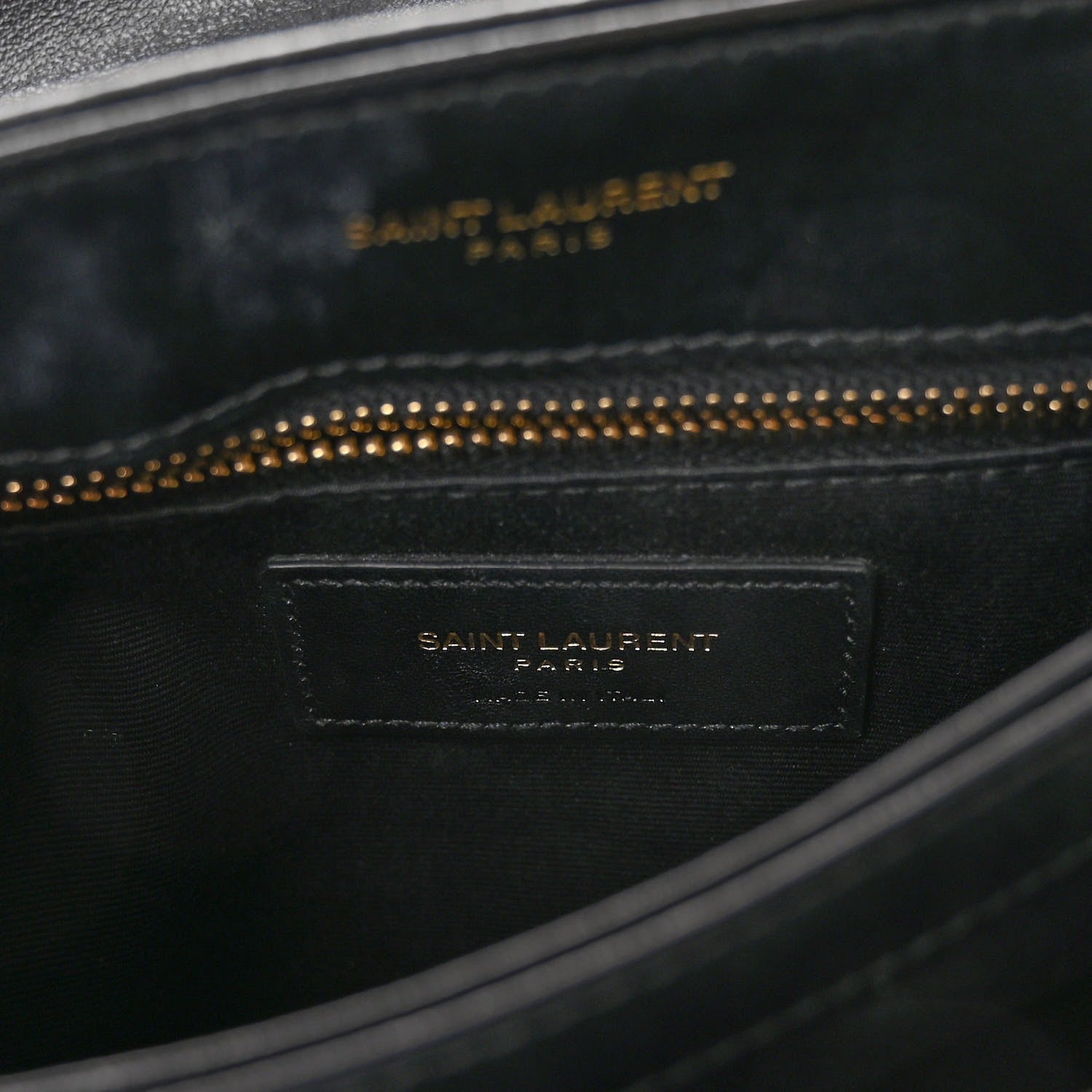 Saint Laurent Calfskin Y Quilted Monogram Toy Loulou Crossbody Bag Black