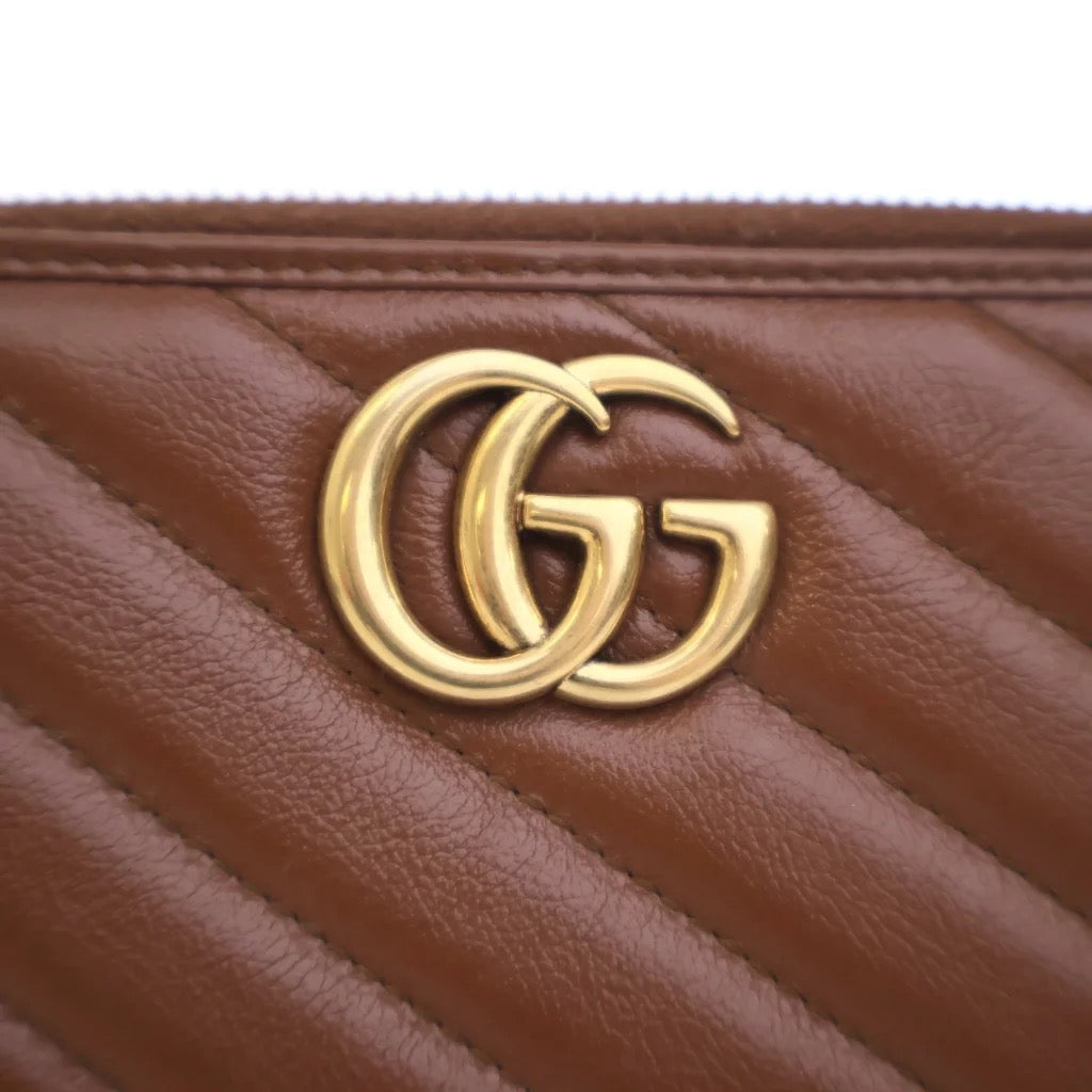 Gucci Marmont Zippy Wallet Brown