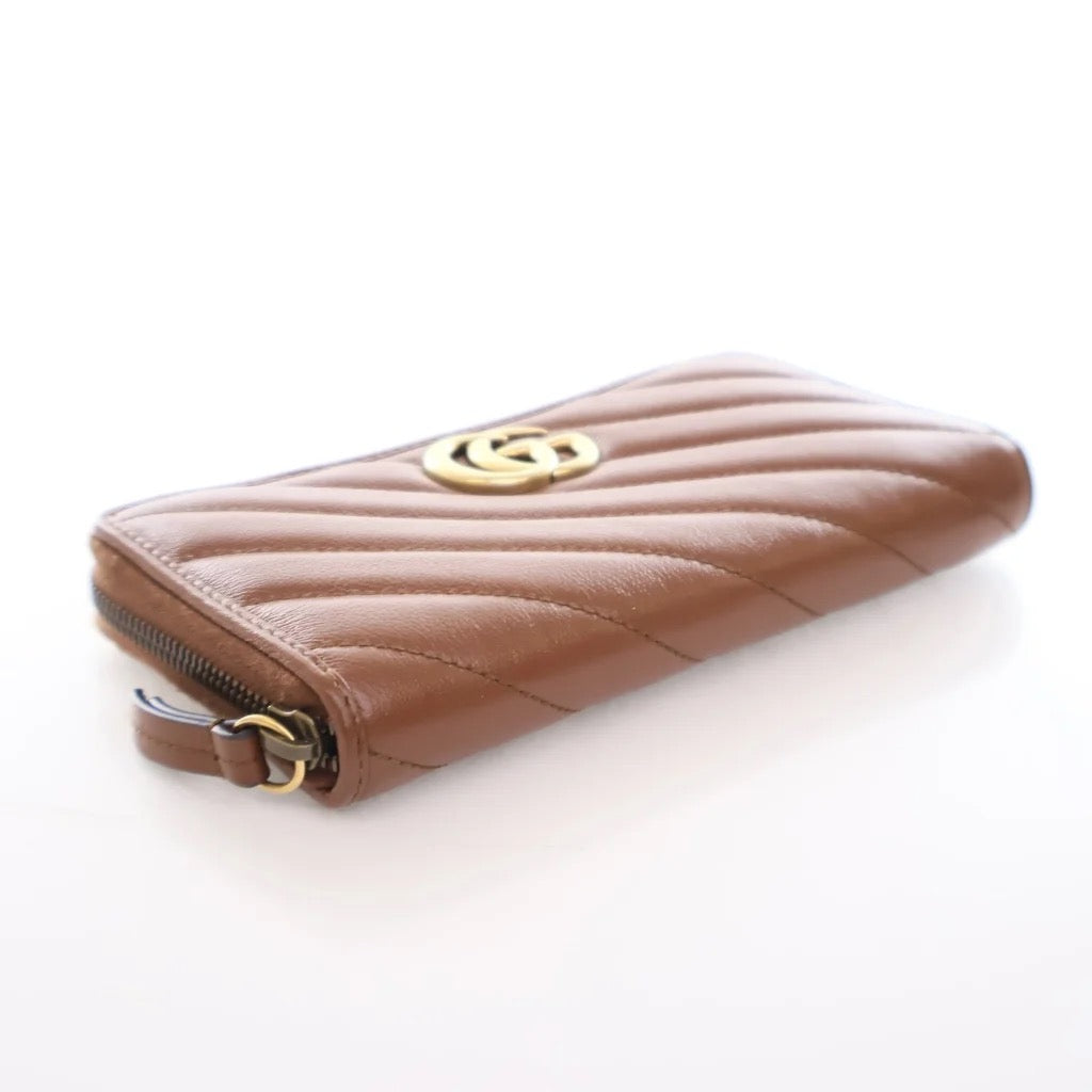 Gucci Marmont Zippy Wallet Brown