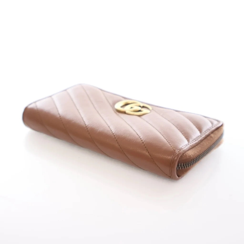 Gucci Marmont Zippy Wallet Brown