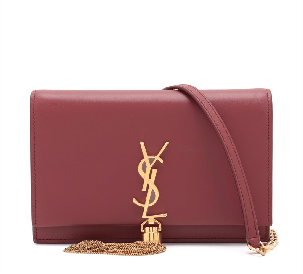 SAINT LAURENT  Smooth Calfskin Classic Monogram Kate Tassel Chain Wallet