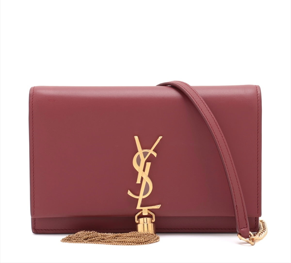 SAINT LAURENT  Smooth Calfskin Classic Monogram Kate Tassel Chain Wallet