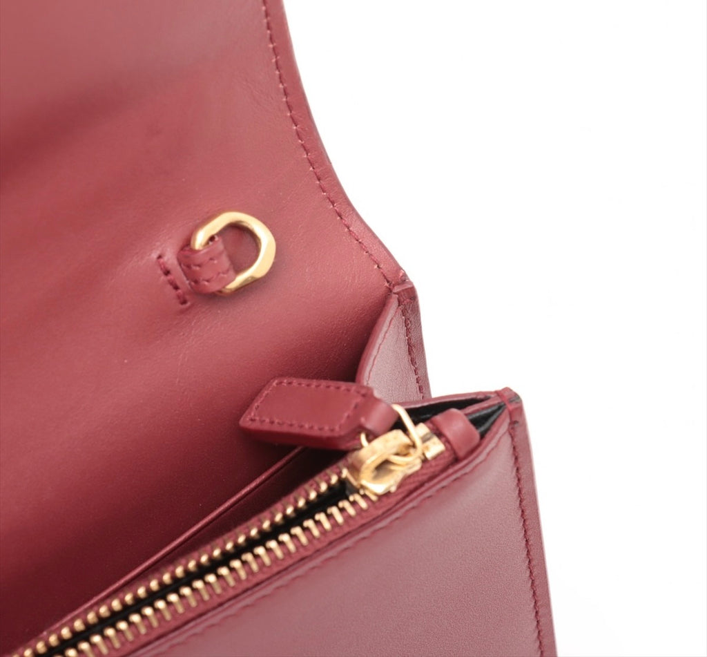 SAINT LAURENT  Smooth Calfskin Classic Monogram Kate Tassel Chain Wallet