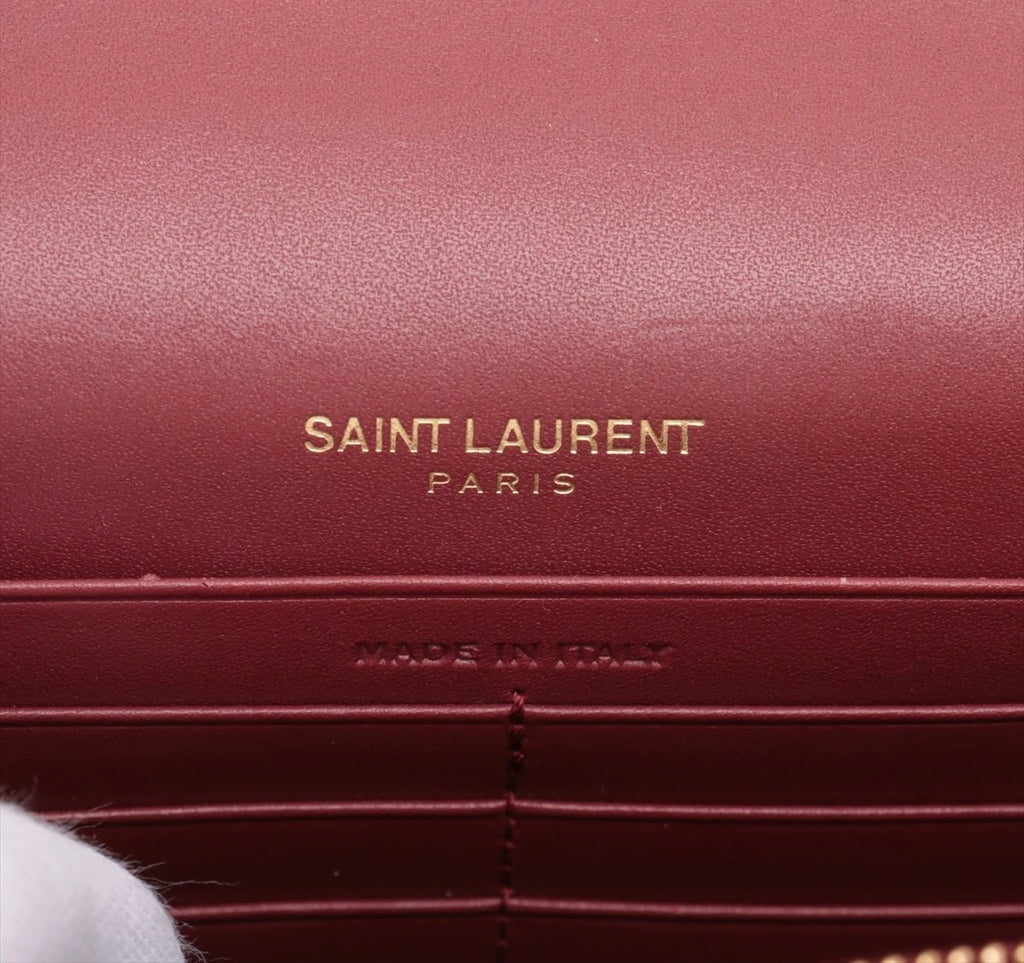 SAINT LAURENT  Smooth Calfskin Classic Monogram Kate Tassel Chain Wallet