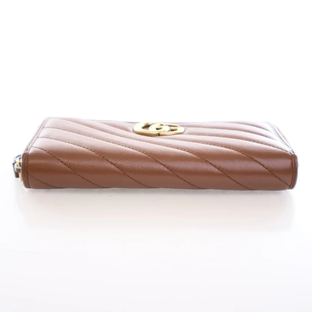 Gucci Marmont Zippy Wallet Brown