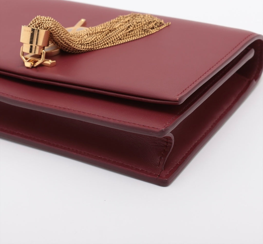 SAINT LAURENT  Smooth Calfskin Classic Monogram Kate Tassel Chain Wallet