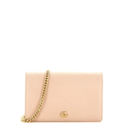 Gucci Petite GG Marmont Chain Wallet Leather Mini