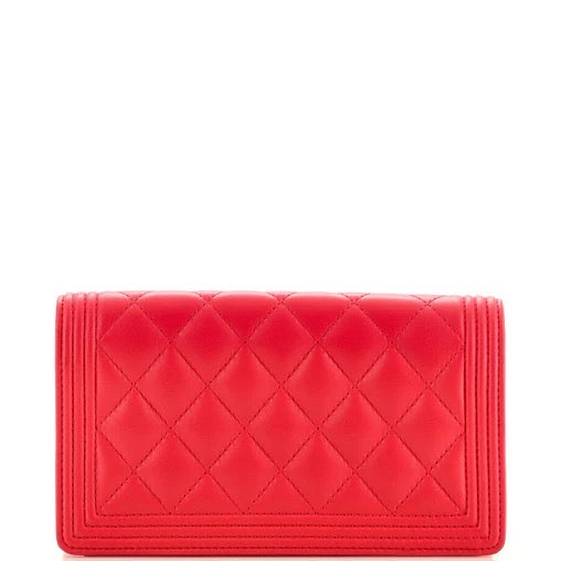 Chanel Boy Yen Wallet Quilted Lambskin