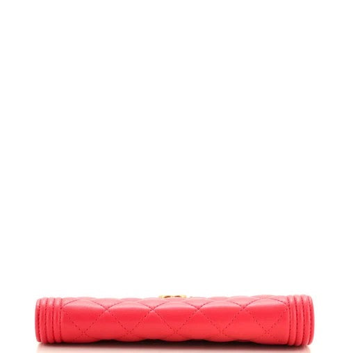 Chanel Boy Yen Wallet Quilted Lambskin