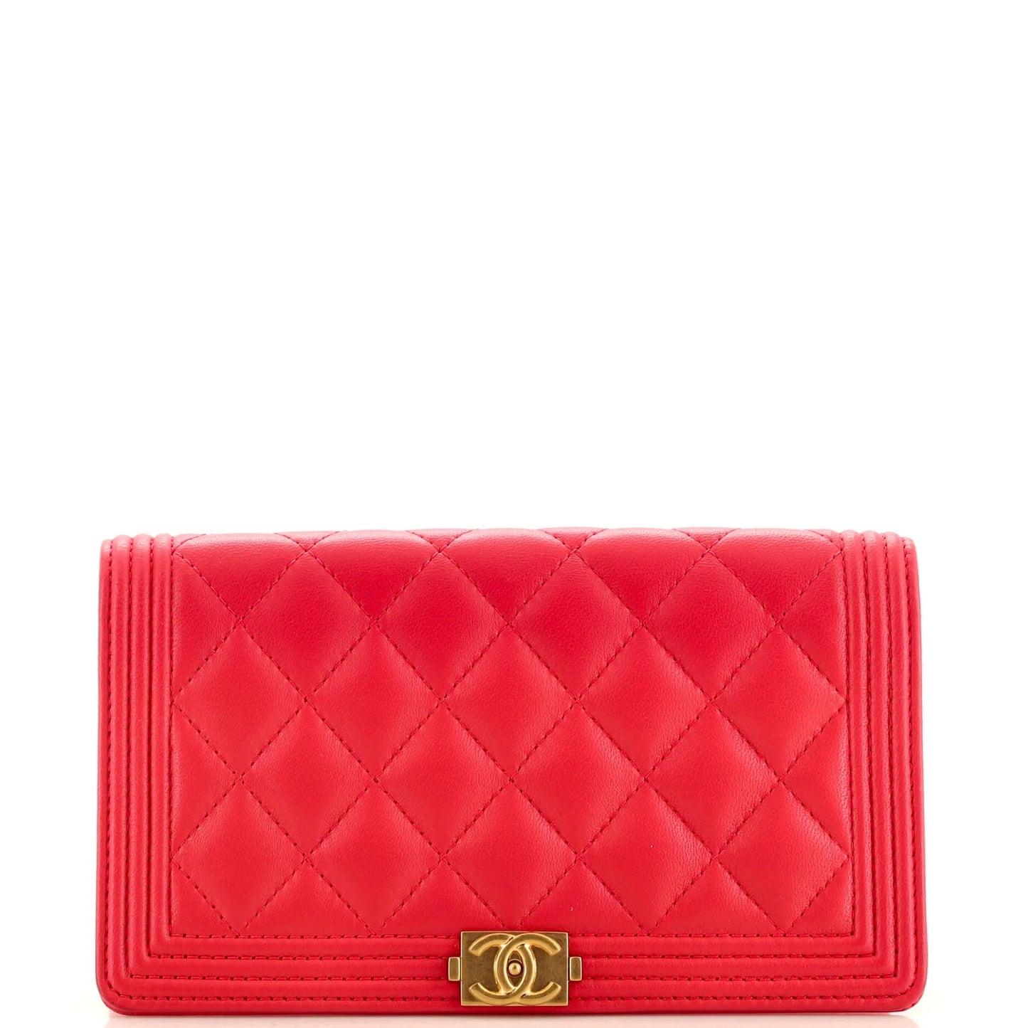 Chanel Boy Yen Wallet Quilted Lambskin