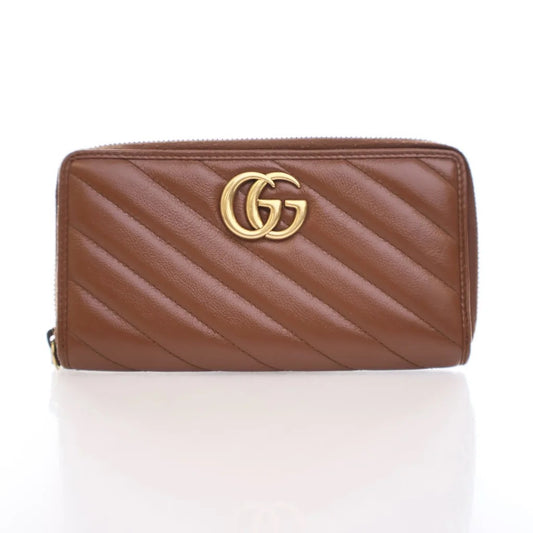 Gucci Marmont Zippy Wallet Brown