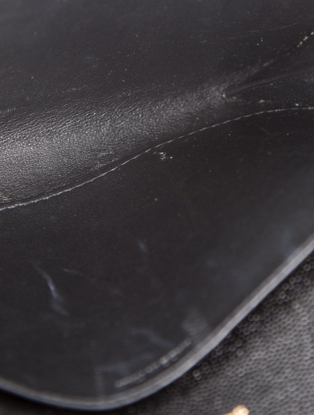 Saint Laurent Paris Leather Chain Shoulder Bag Black