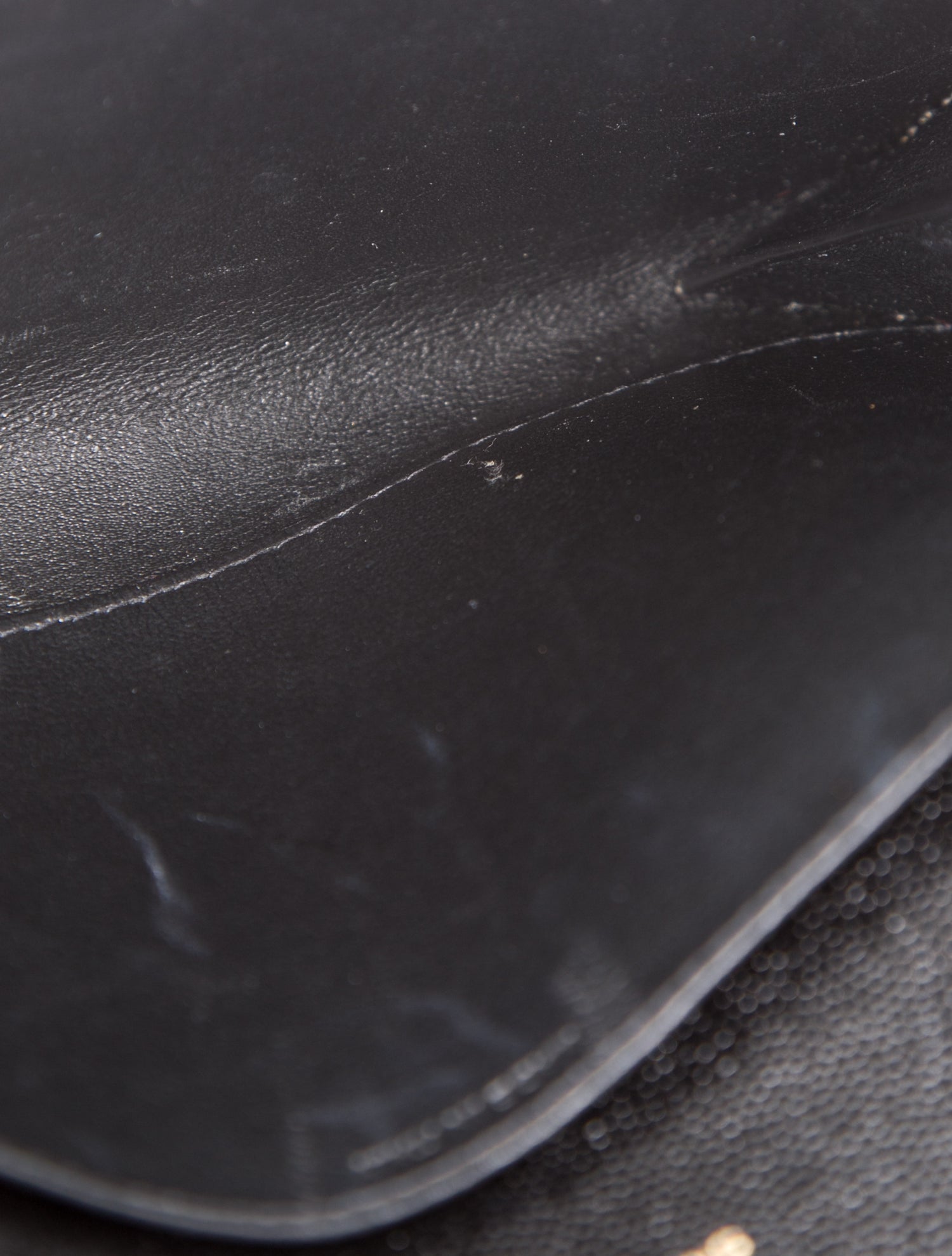 Saint Laurent Paris Leather Chain Shoulder Bag Black