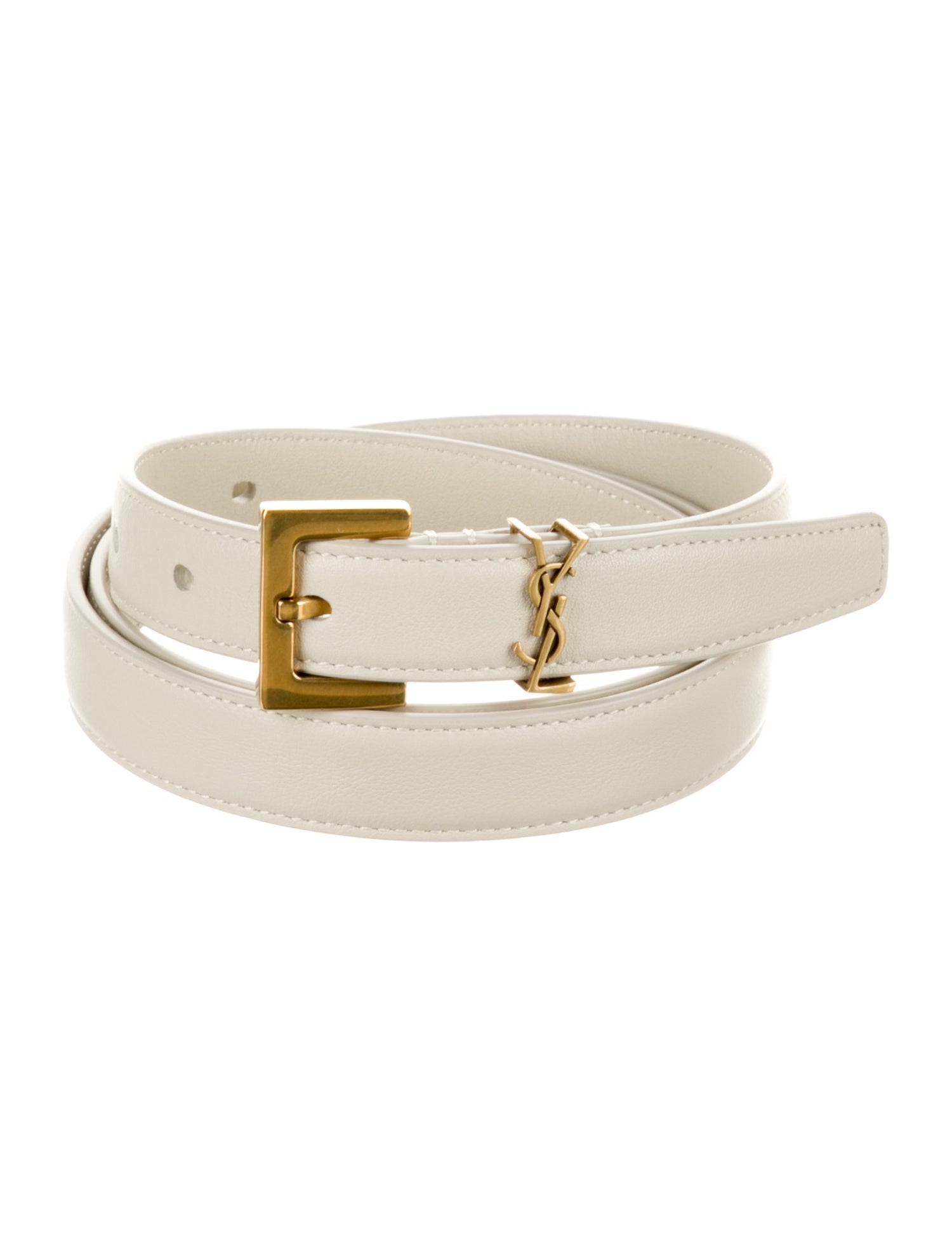 Saint Laurent Skinny Leather Belt