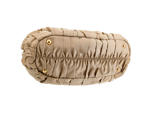 PRADA Tessuto Nylon Gaufre Tote Cammello