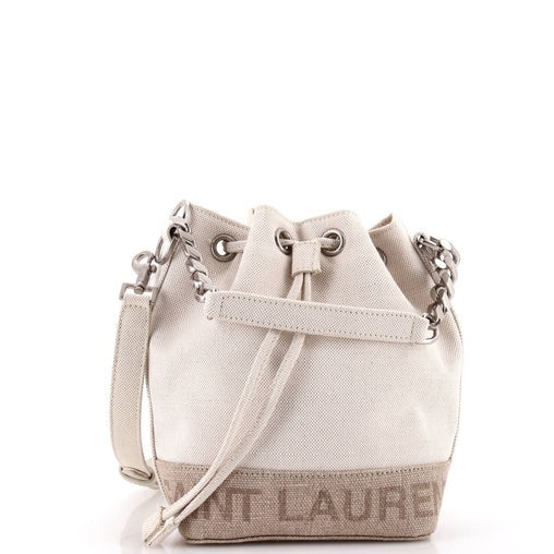 Saint LaurentRive Gauche Bucket Bag Canvas Mini