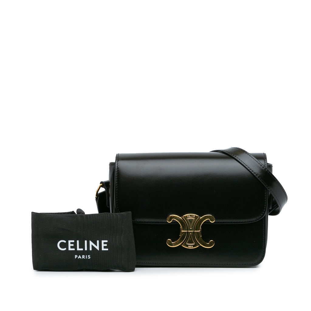 Celine Teen Shiny Calfskin Triomphe Crossbody