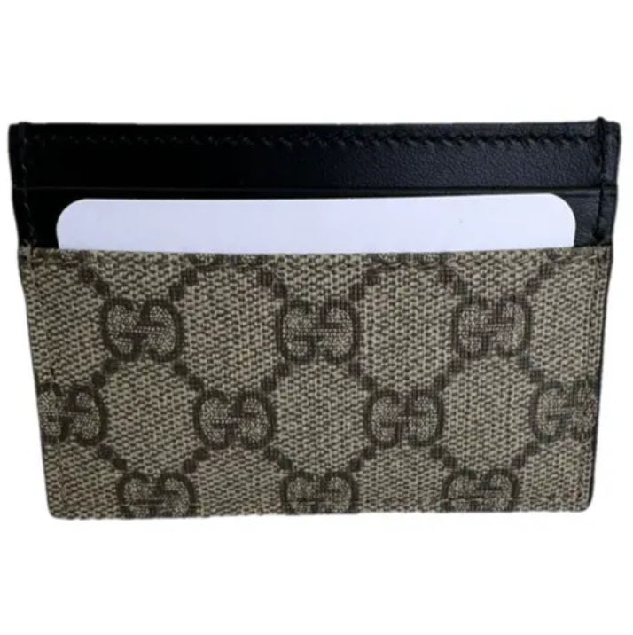 New Gucci GG Supreme Leather Card Holder