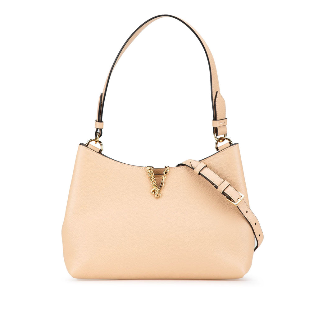 Versace Virtus Hobo Leather Small