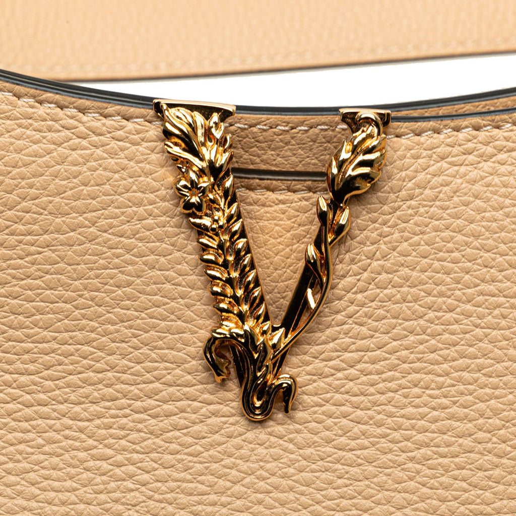 Versace Virtus Hobo Leather Small