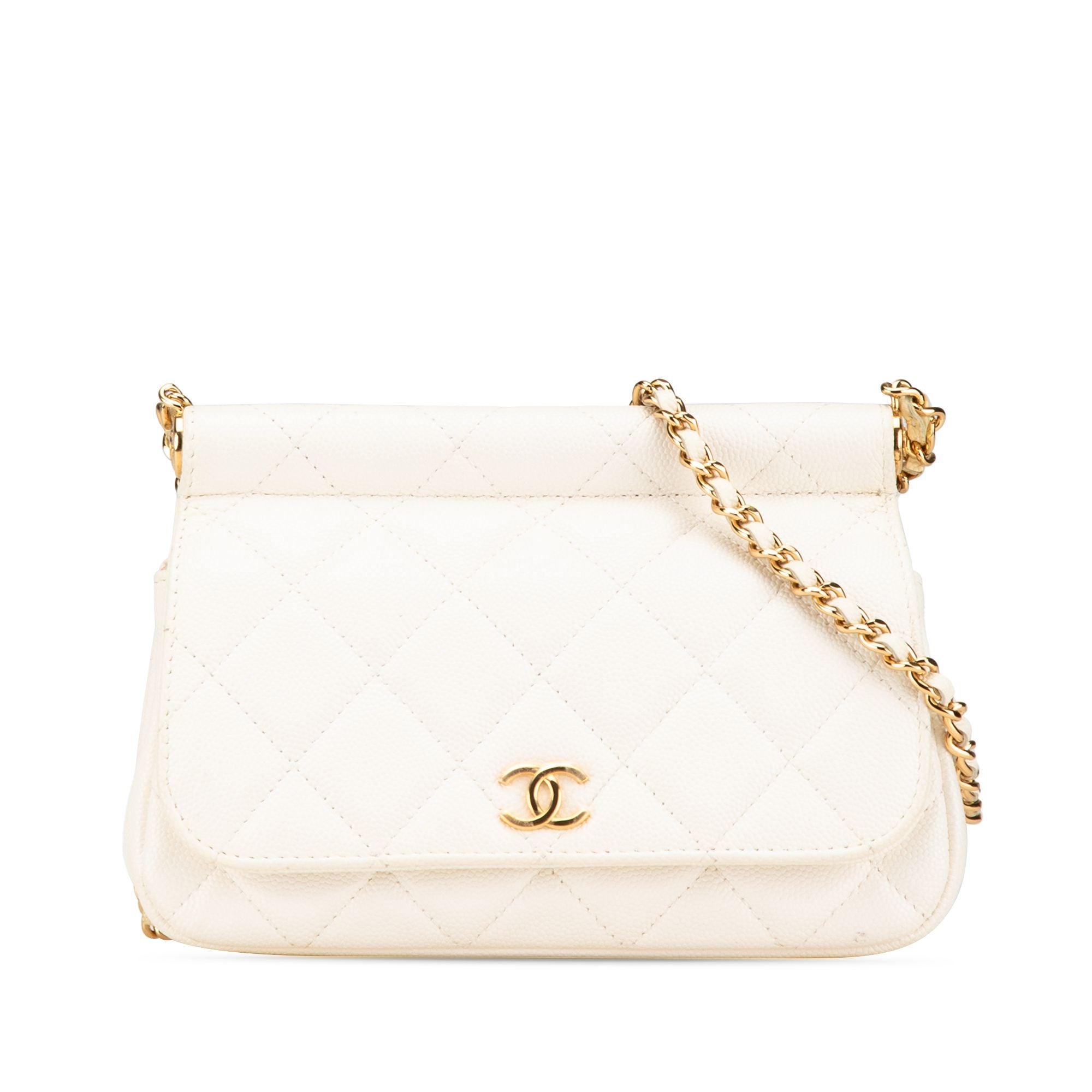 Chanel Quilted Caviar Frame Flap Clutch