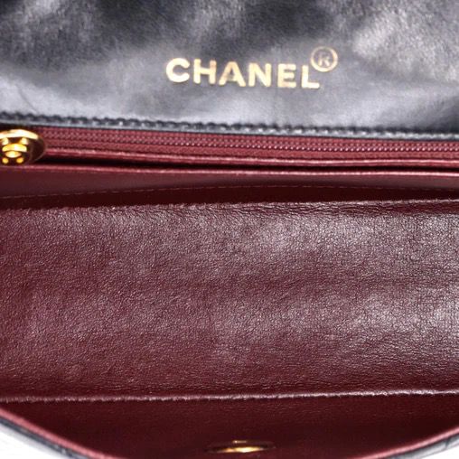 Chanel Vintage CC Chain Flap Bag Quilted Lambskin Small