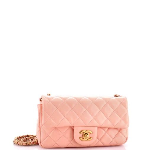 Chanel Pearl Crush Flap Bag Quilted Lambskin Mini