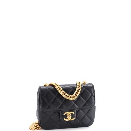 Chanel Pending CC Square Flap Bag Quilted Lambskin Mini
