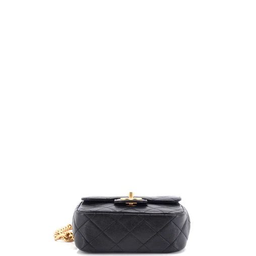 Chanel Pending CC Square Flap Bag Quilted Lambskin Mini