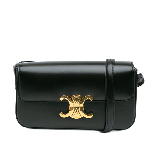 Celine Triomphe Leather Claude Shoulder Bag