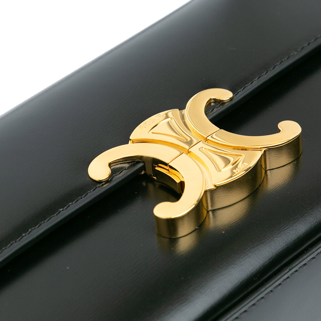 Celine Triomphe Leather Claude Shoulder Bag